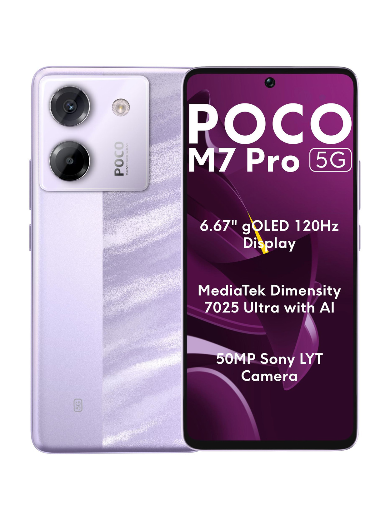 POCO M7 Pro 5G (Lavender Frost, 256 GB)