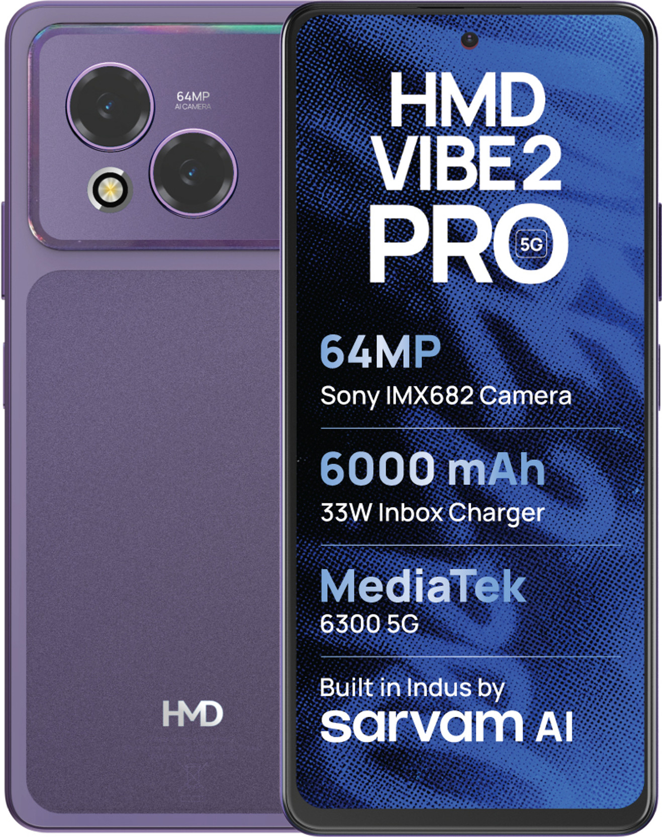 HMD Vibe2 Pro 5G (Cosmic Purple, 128 GB)