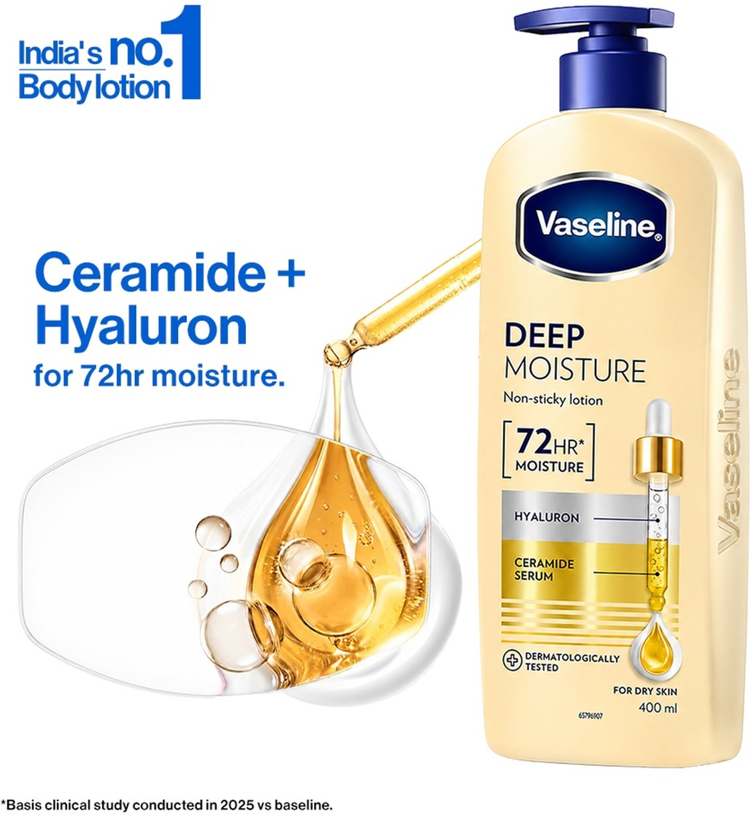 Vaseline Deep Moisture Body Lotion | For Cushion Soft Skin| With ...more