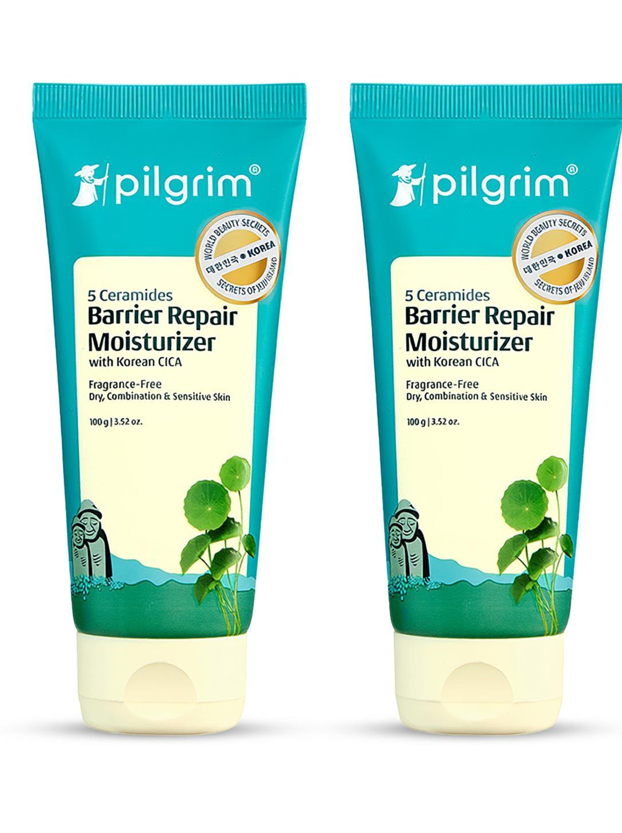 Pilgrim 5 Ceramides Barrier Repair Moisturizer Lightweight & Non-Sticky Pack of 2