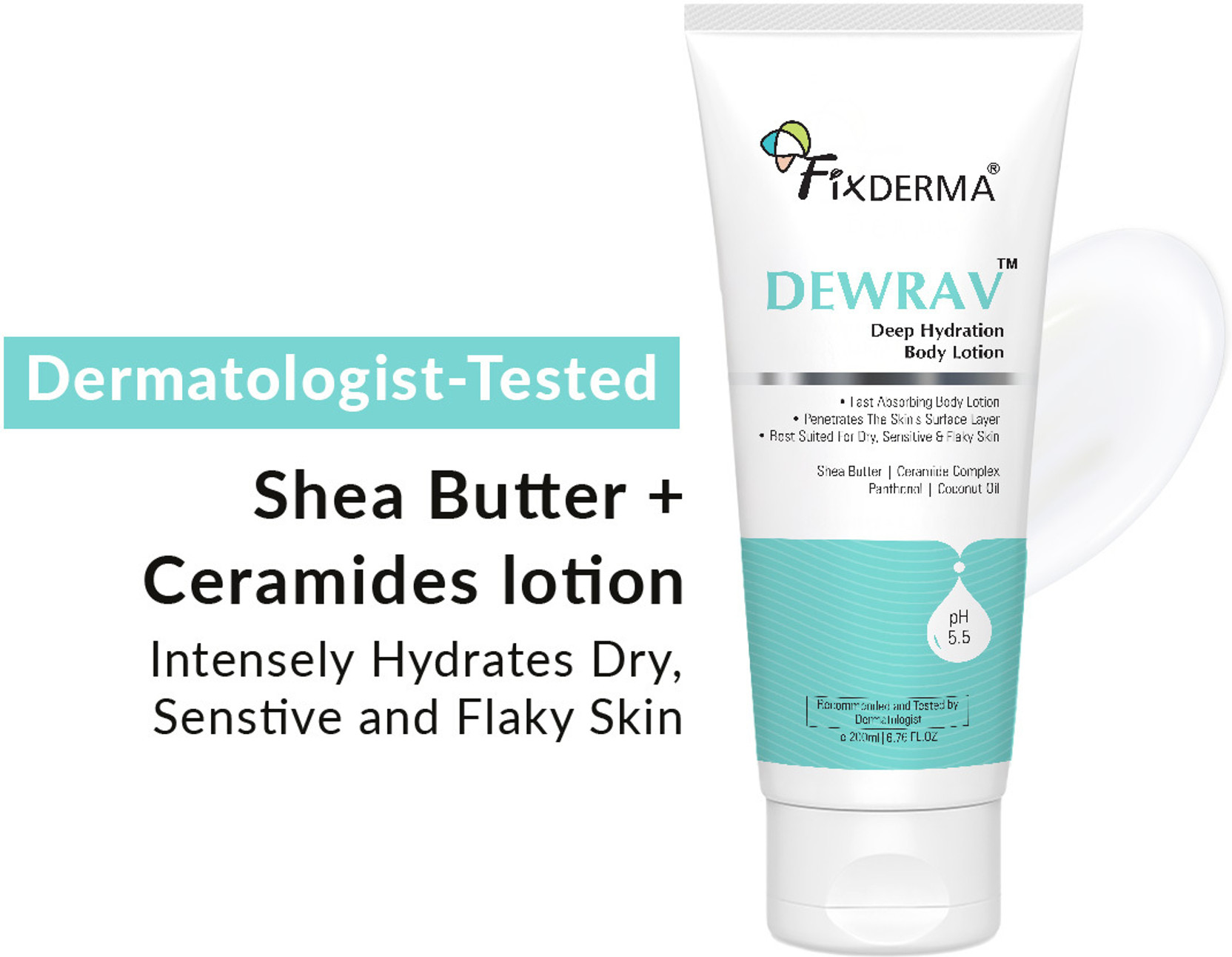 Fixderma Dewrav Deep Hydrating Body Lotion With Ceramide & Shea Butter For Women & Men