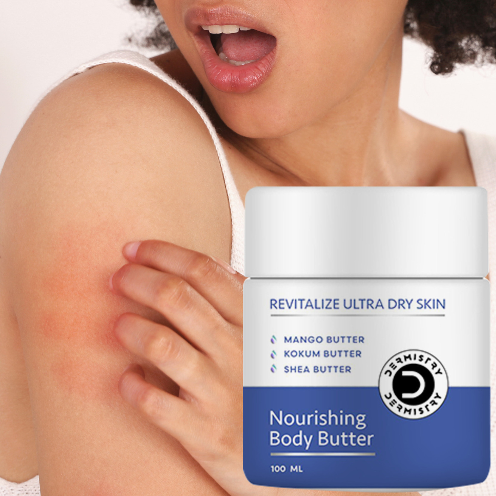 DERMISTRY Revitalize Ultra Dry Skin Nourishing Moisturizer Mango Kokum Shea Body Butter