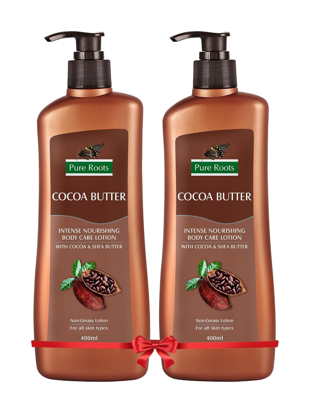 Pure Roots Cocoa Butter Body Care Lotion Pack Of 2 (400ml * 2)
