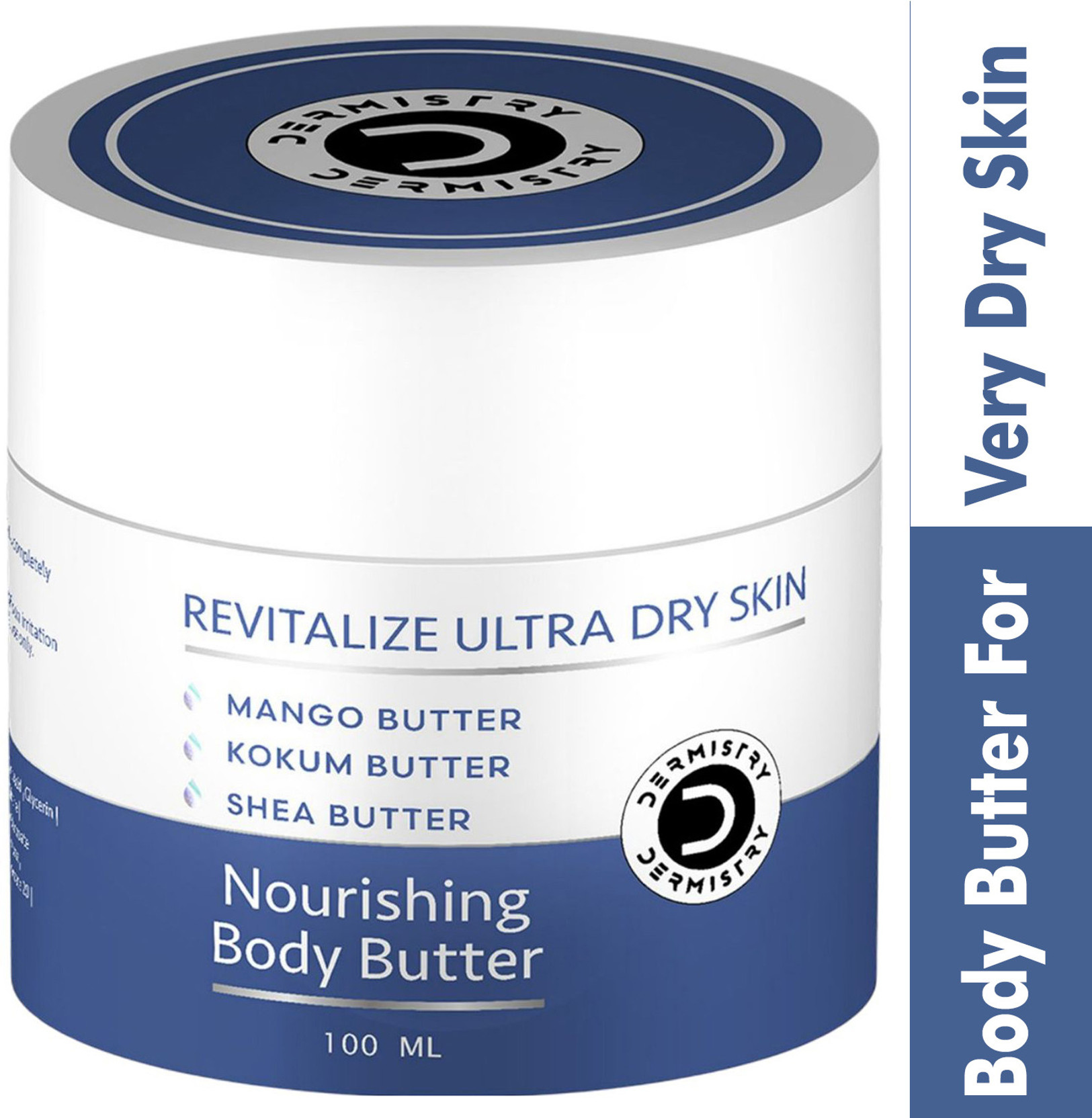 DERMISTRY Ultra Moisturizing Body Butter Shea Kokum Coffee for Very Dry Skin Men & Women