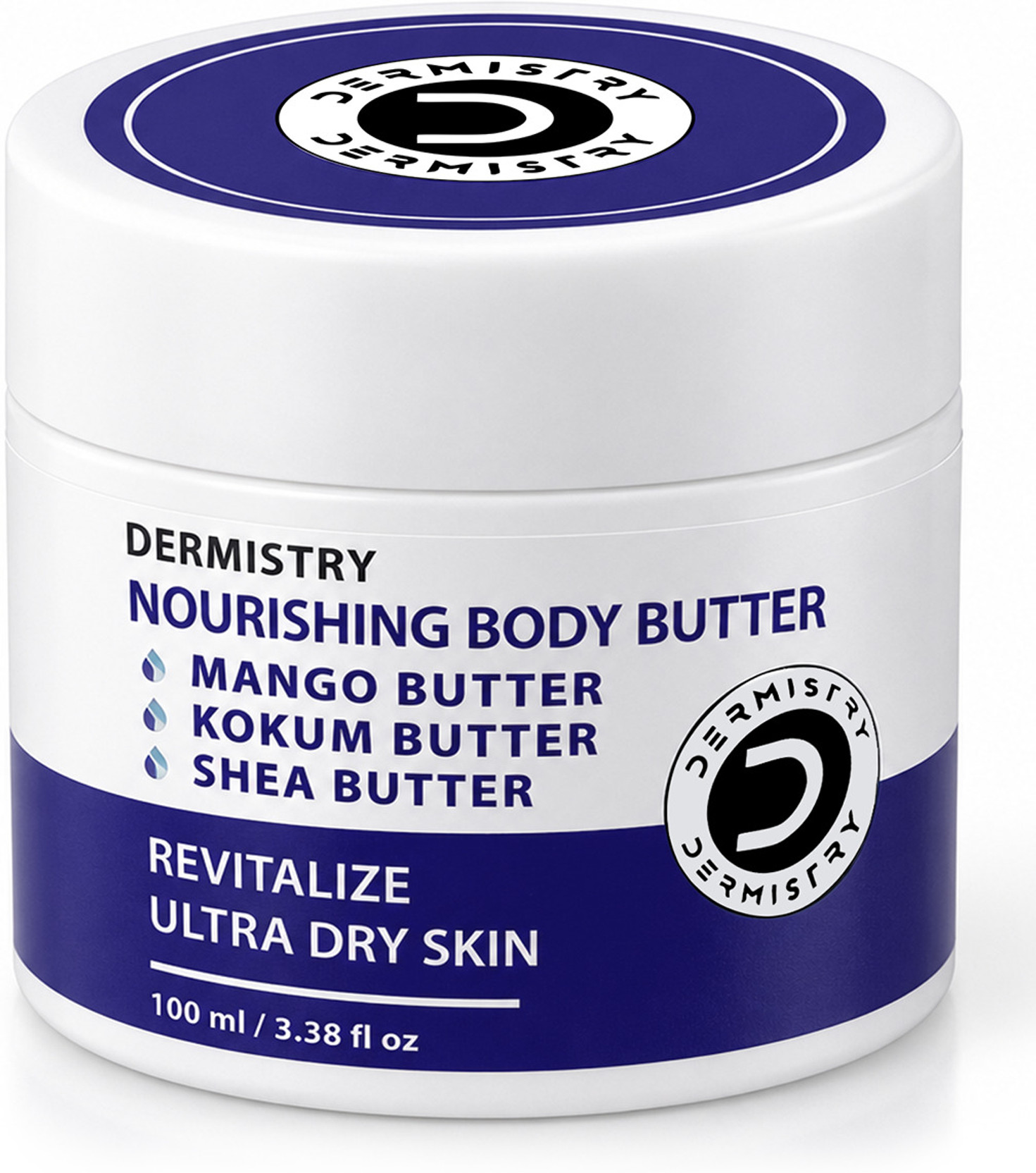 DERMISTRY Deep Hydration Body Butter Very Dry Skin with Shea Kokum Butter Coffee for Women