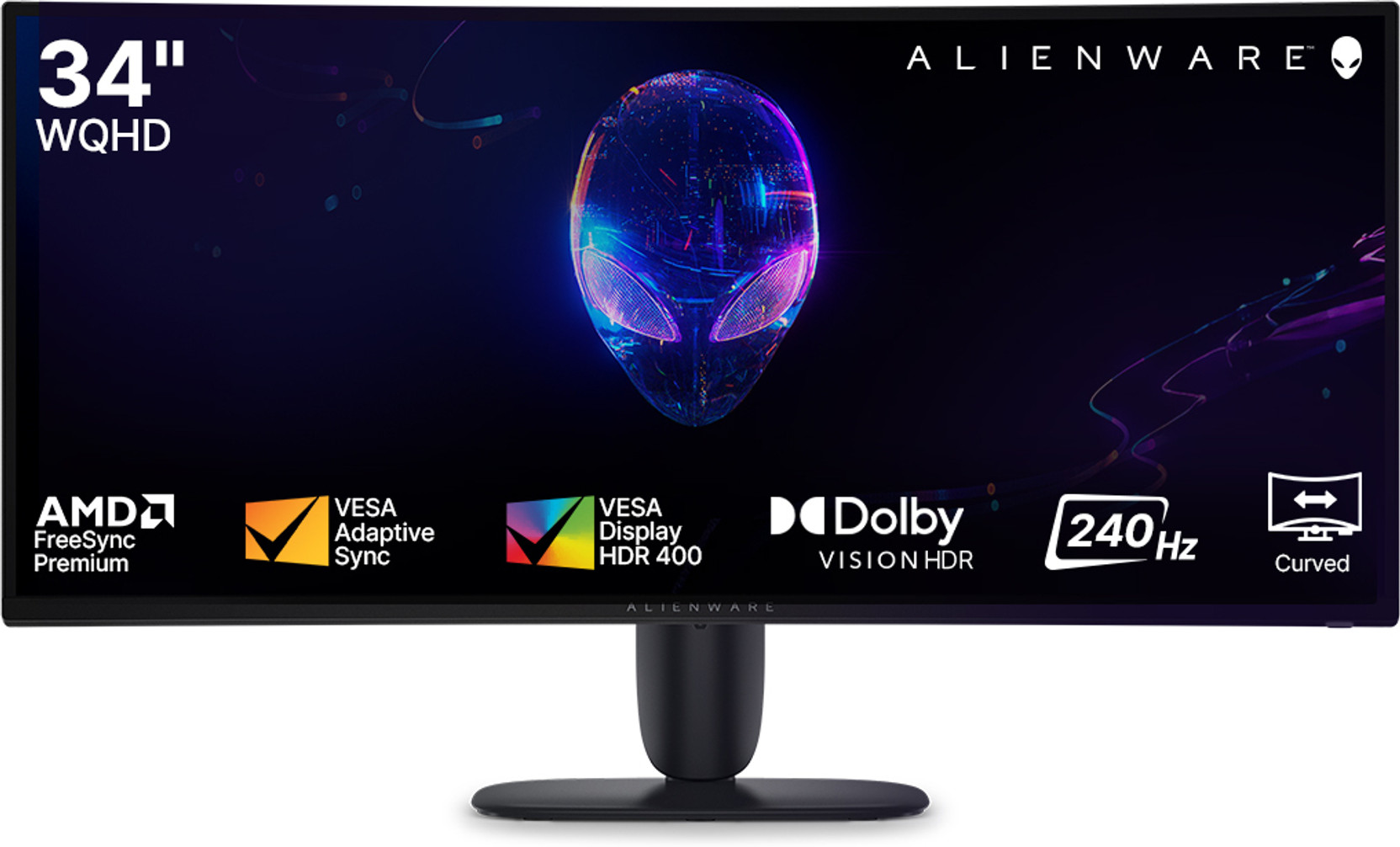 DELL AW Series 86.36 cm (34 inch) Curved UWQHD VA Panel Gaming Monitor (AW3426DWM)