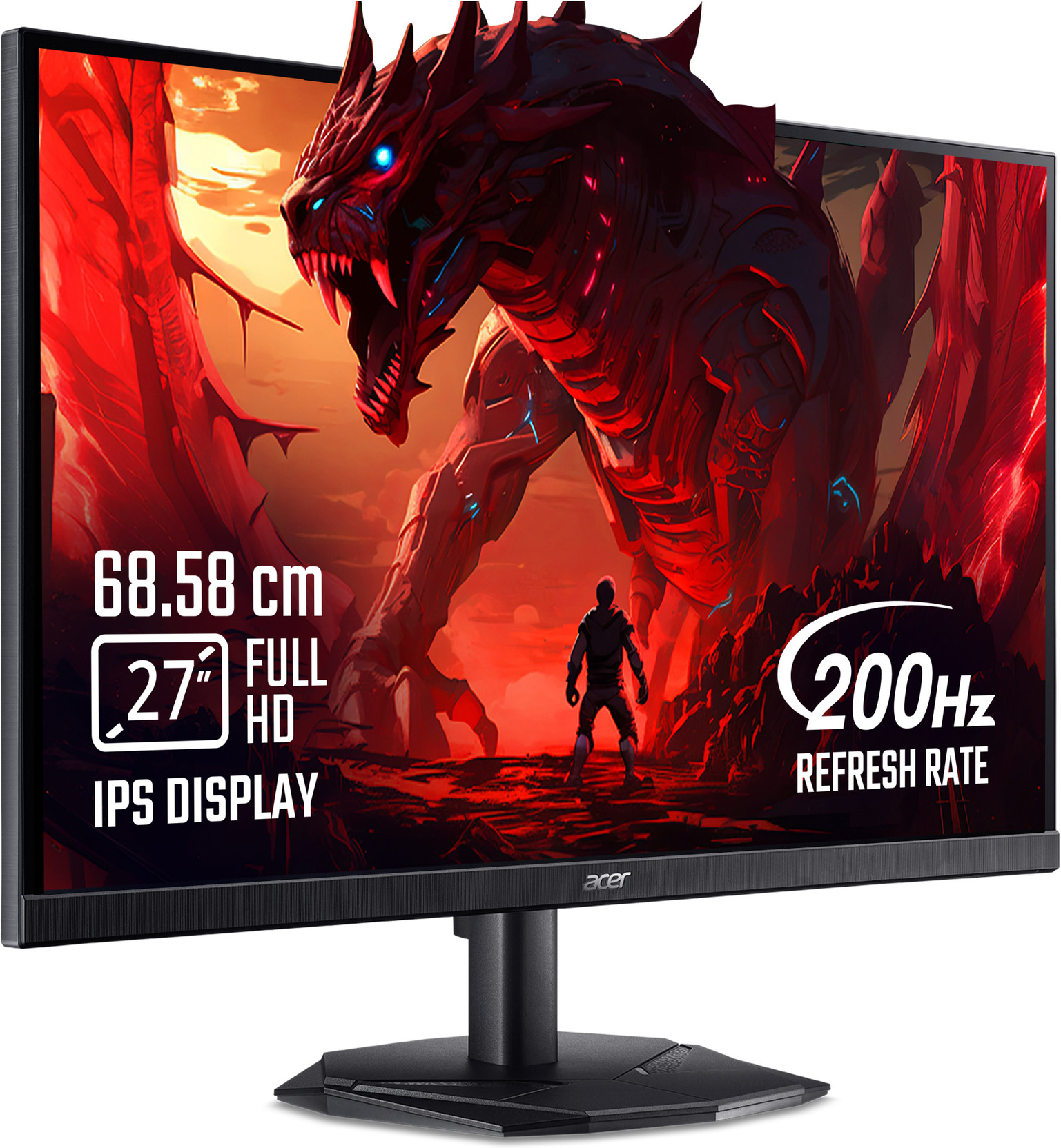 Acer Nitro 68.58 cm (27 inch) Full HD IPS Panel wiith Built-in Speakers, HDR10, 99% sRGB, 1xDP , 1x HDMI, Tilt Adjustable Gaming Monitor (KG271 X1bmiipx)