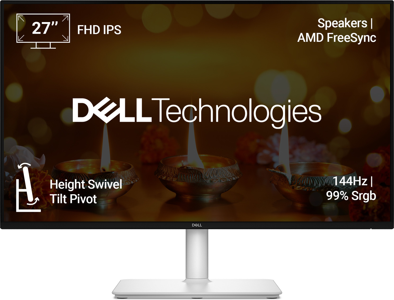 DELL S-Series 68.58 cm (27 inch) Full HD LED Backlit IPS Panel with 2xHDMI, Built-in 3W Dual Speakers, TÃœV Rheinland 4-Star Eye Comfort, Flicker-free Monitor (S2725HSM)