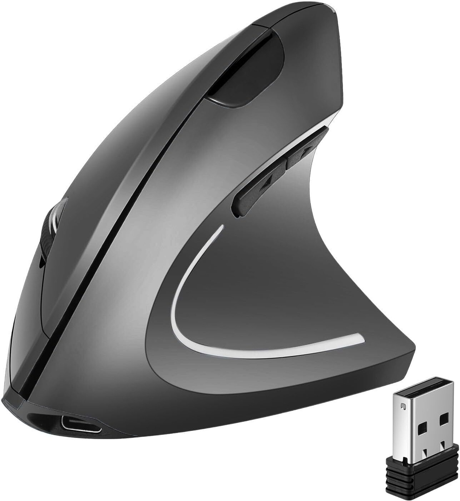 atdaraz Ergonomic Mouse, 1600 DPI Wireless Vertical Mouse with 3 Adjustable DPI Levels Ambidextrous Optical  Gaming Mouse With Bluetooth