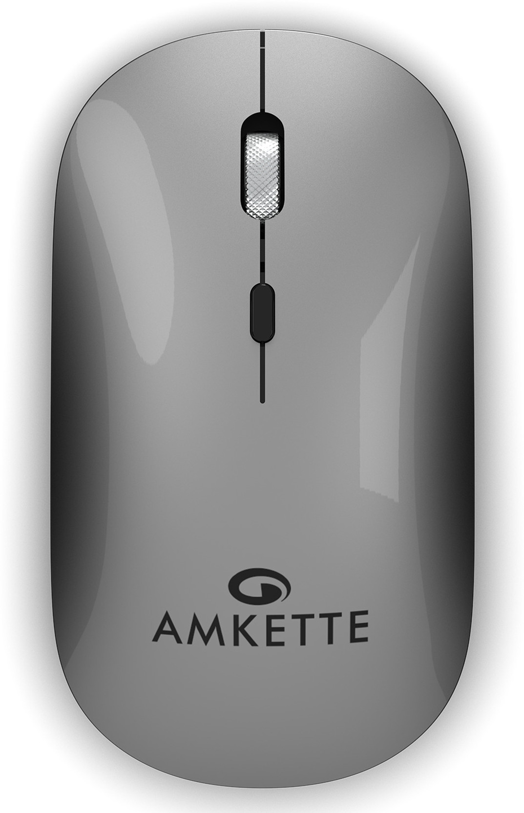 AMKETTE Hush Pro Epic Ambidextrous Optical Mouse with Upto 3200 DPI, Silent Click Switches, 3-Device Multi-Pairing, LED Connection Indicators, Type-C Rechargeable, Slim Lightweight Travel Design