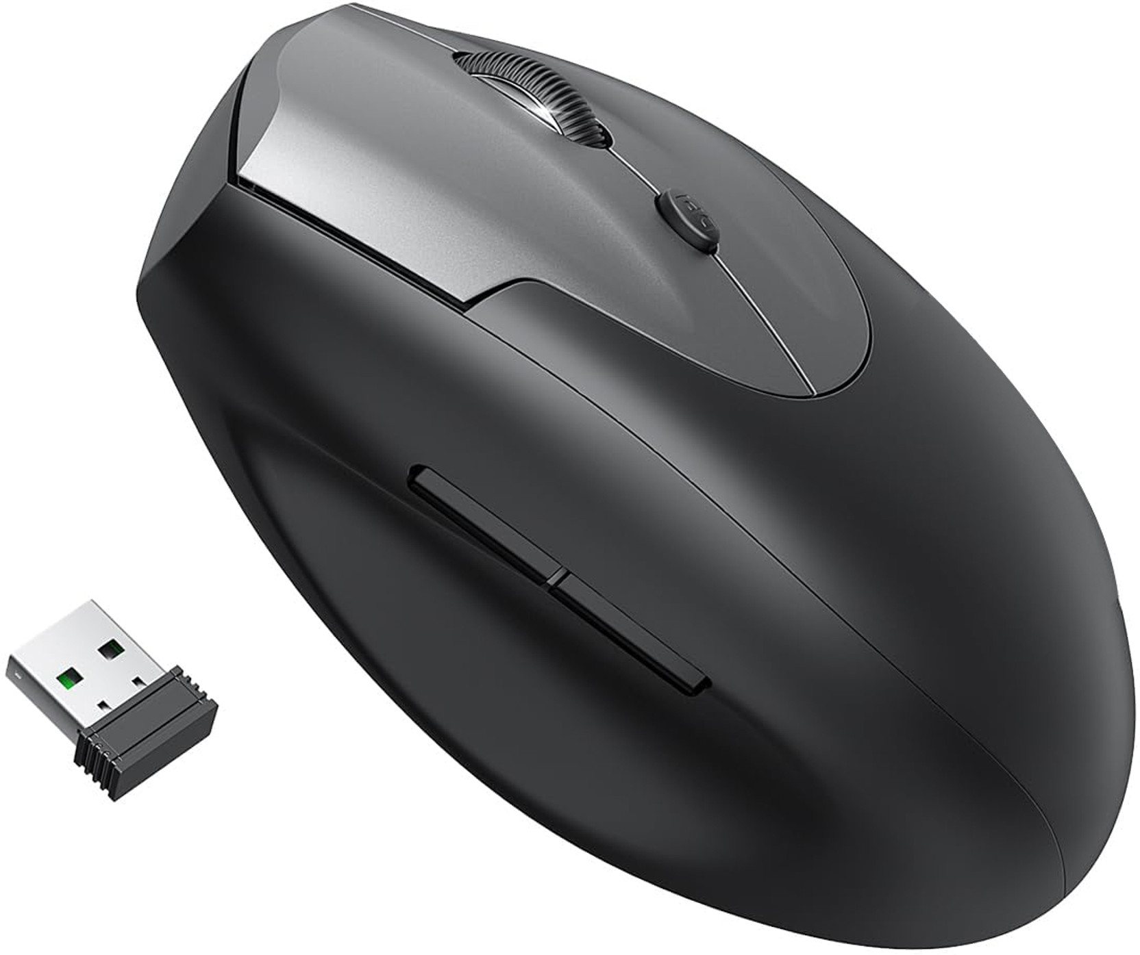 Air Sound Ergonomic Vertical Wireless Mouse | 6 Buttons, 1600 DPI, USB for PC/Laptop Ergonomic Optical Mouse