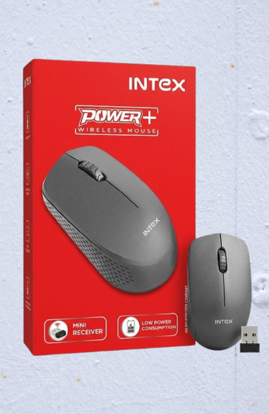 Intex Wireless Mouse, | Ergonomic 2.4GHz Cordless Optical Mouse with USB Nano Receiver Wireless Ergonomic Touch Mouse