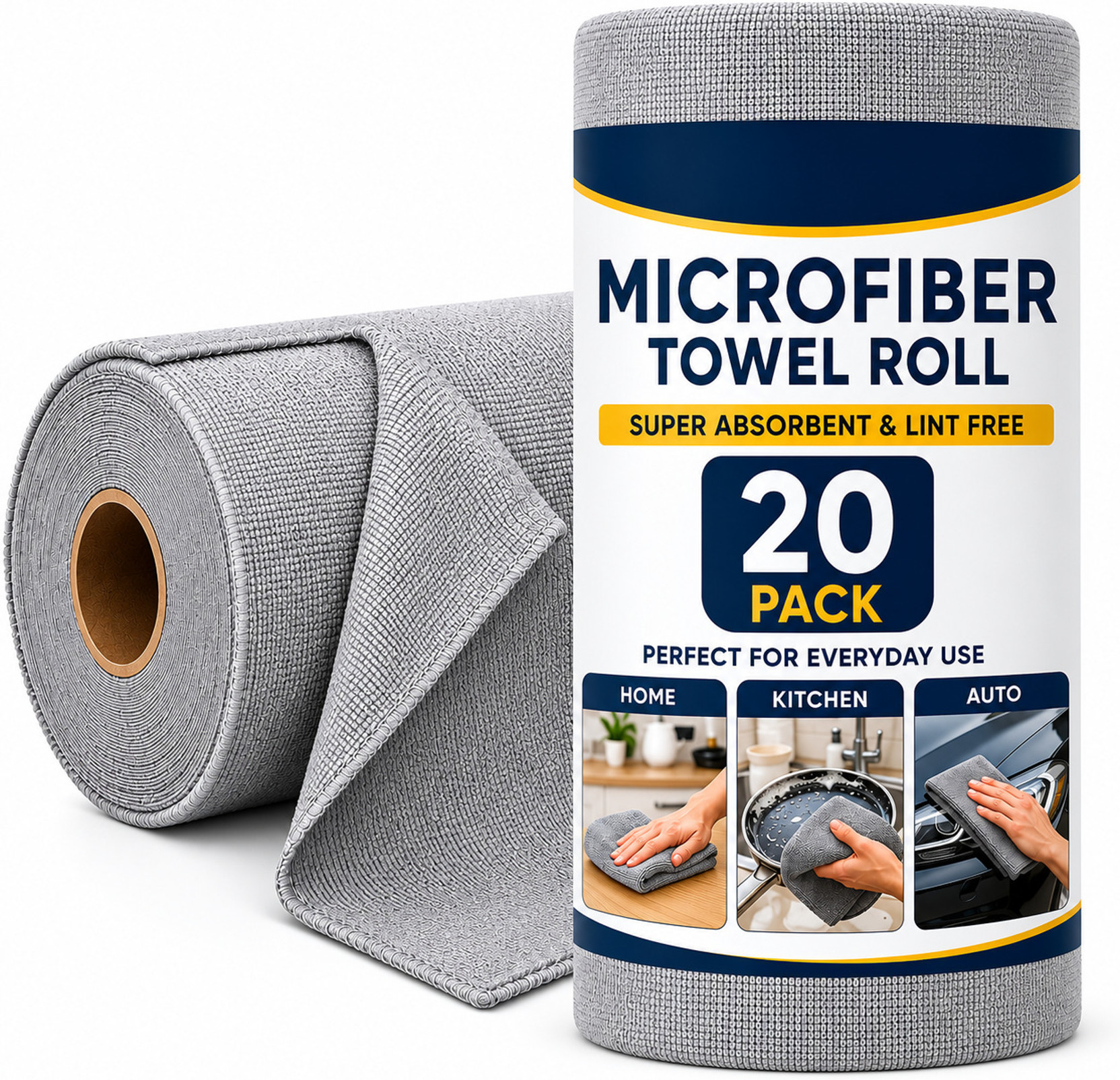 Microfiber Towel Roll (20 Pack)