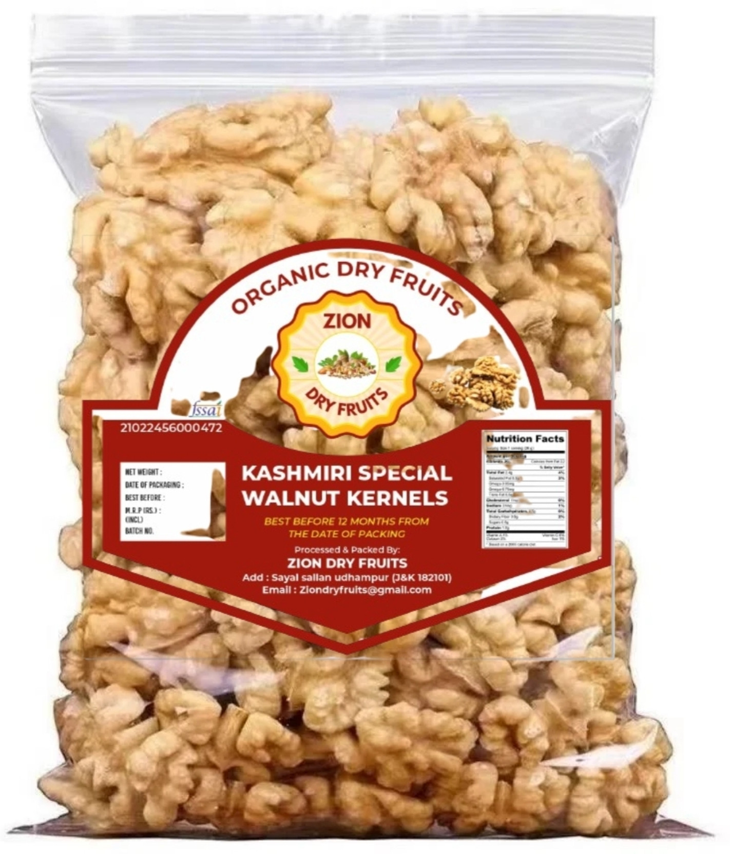 ZION White Fresh walnut Kernel 1kg Akhrot giri walnuts without shell Kashmiri Walnut Walnuts