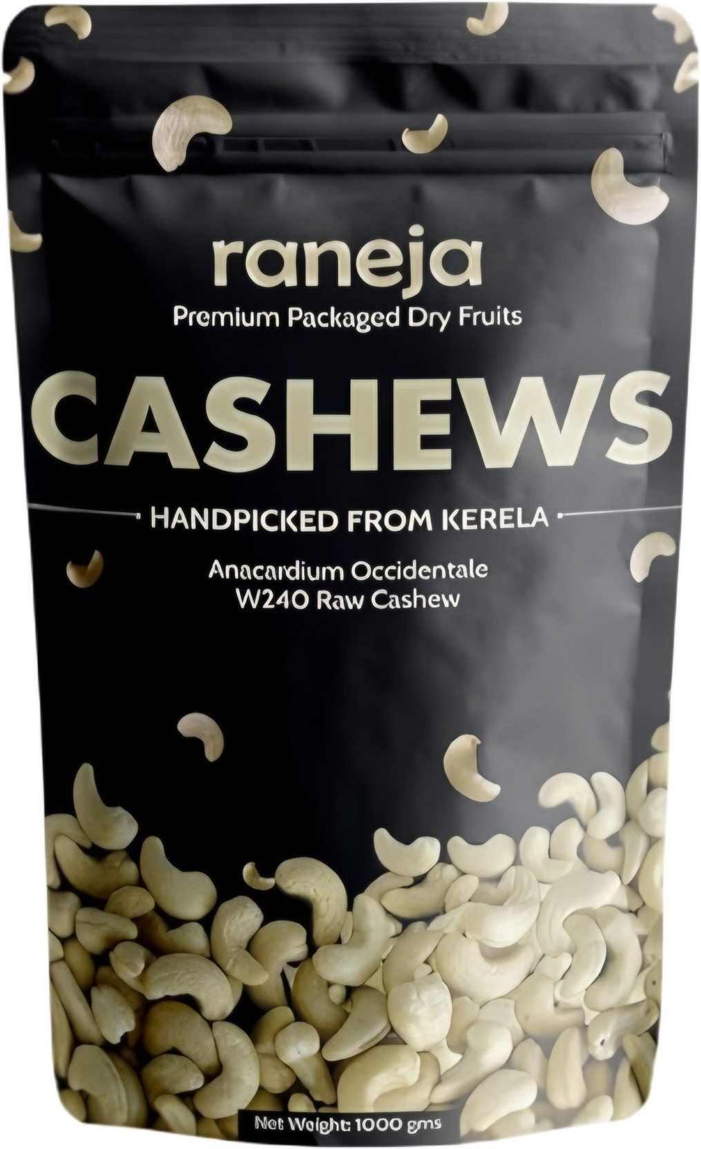 Raneja Premium W240 Cashews 1kg | Whole Kaju Nuts | Natural & Crunchy Dry Fruits Cashews