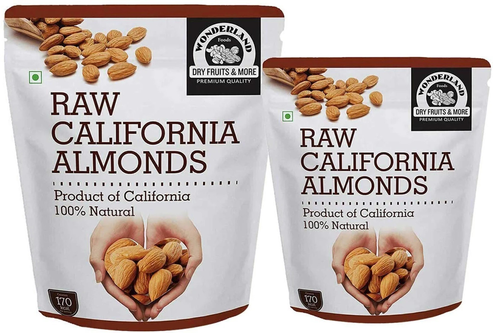 WONDERLAND Foods California Badam (1kg)+(500g) Almonds