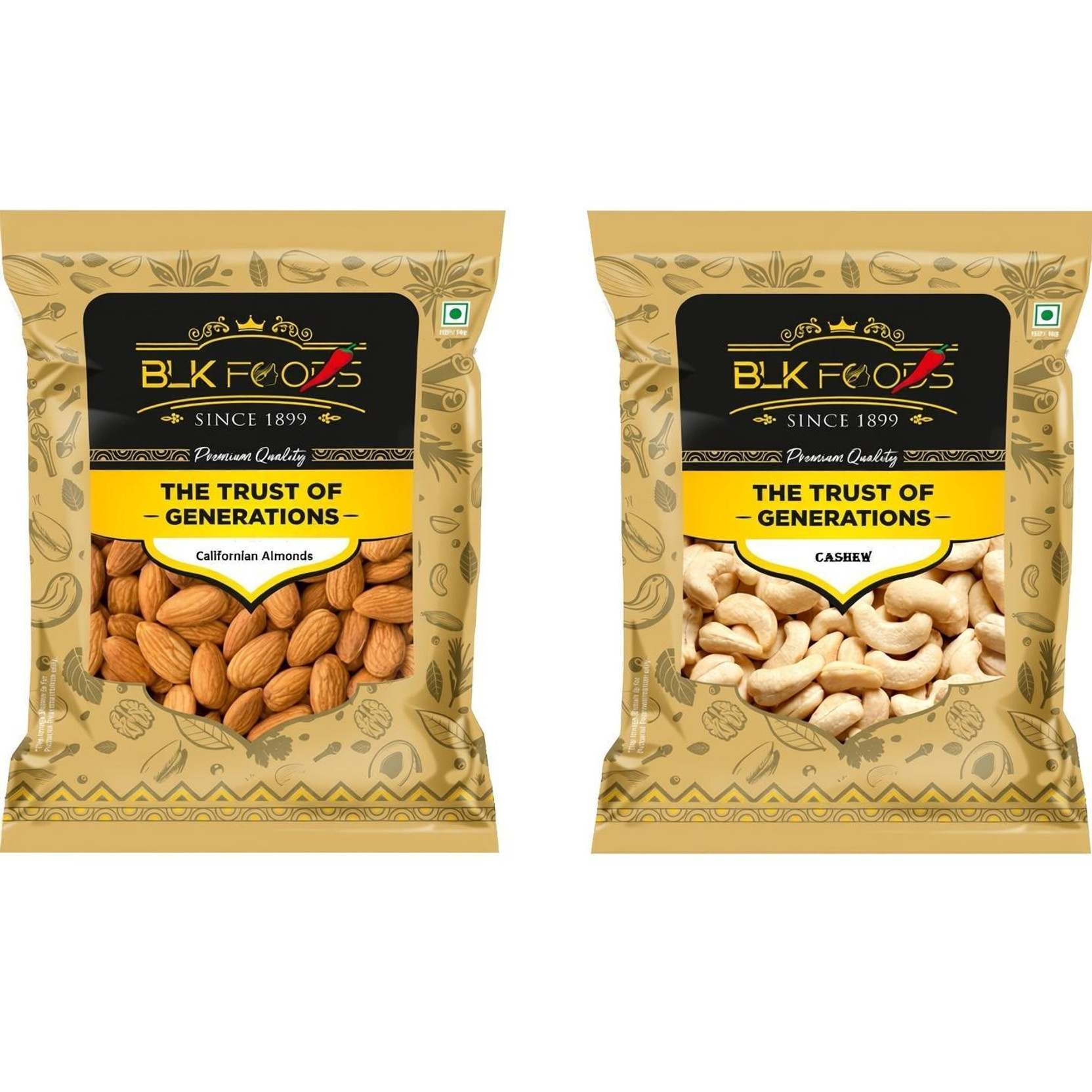 BLK FOODS California Almond & Cashew 1000g | Dry Fruits Combo Pac...more