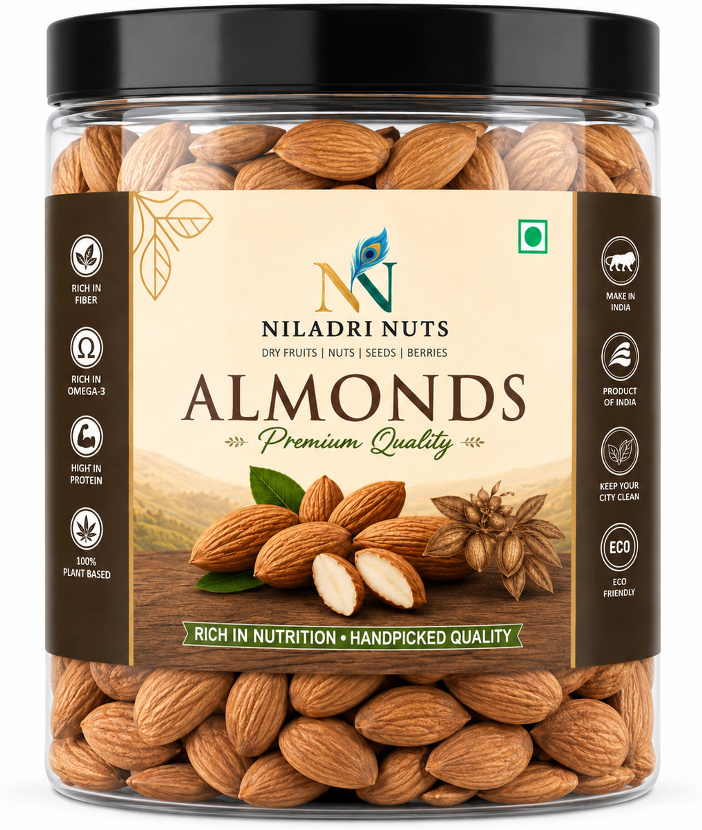 niladri nuts Premium California Almonds | Badam | Almonds