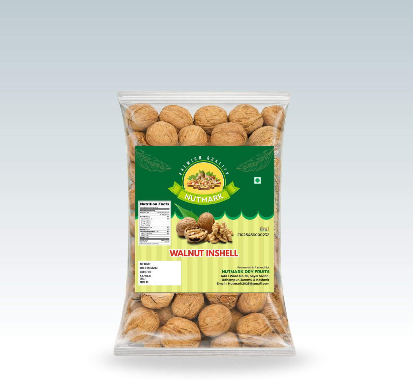 NUTMARK Fresh Natural Inshell Walnut 1kg Whole Sabut Akhrot Walnuts
