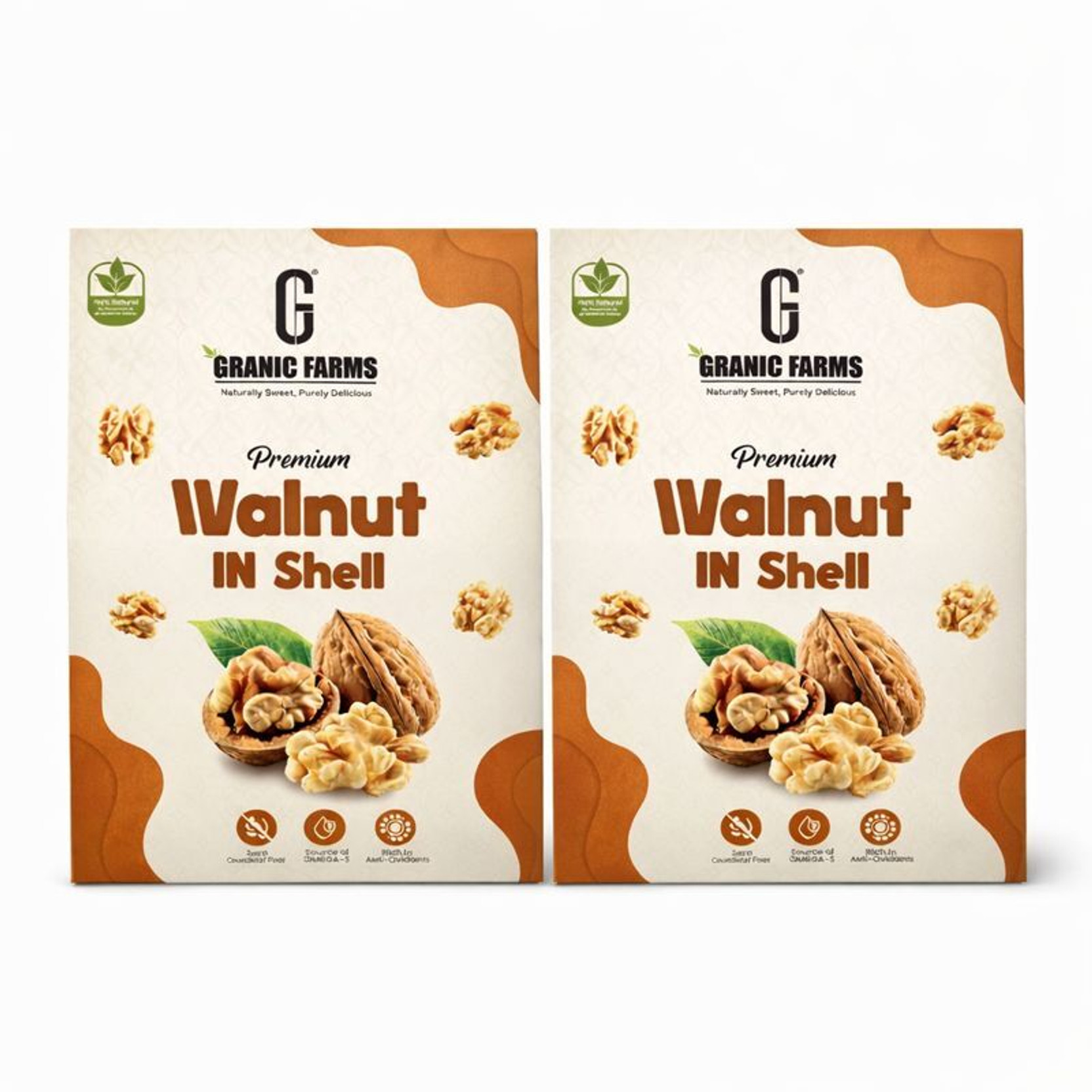 GRANIC FARMS Premium California Walnut Inshell 1kg | Inshell Walnuts Akhrot | Inshell Walnuts