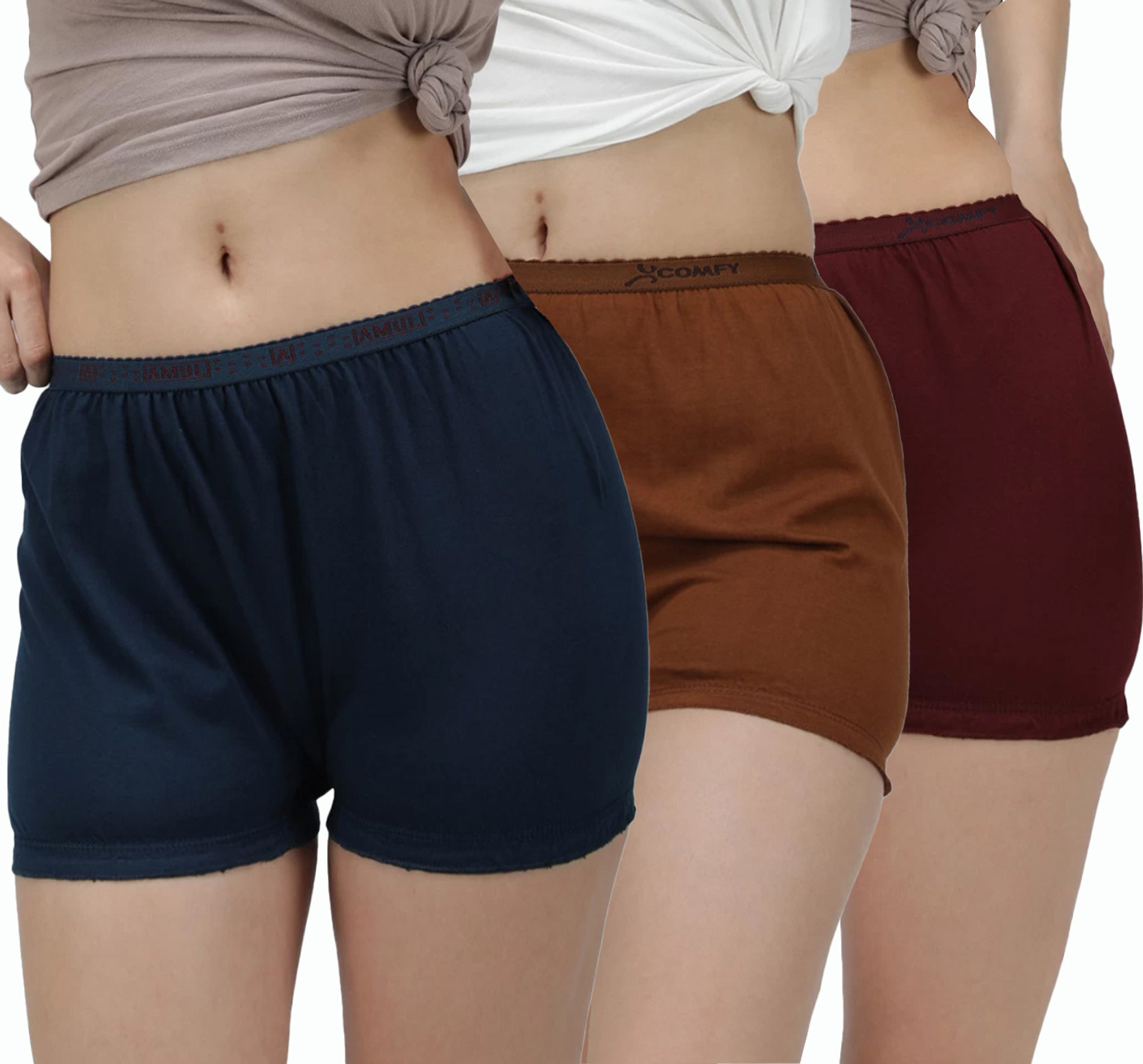 Pack of 3 Women Boy Short Multicolor Panty