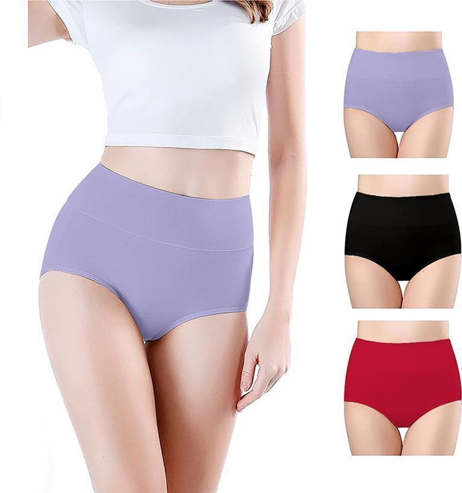 Pack of 3 Women Hipster Purple, Black, Maroon Panty