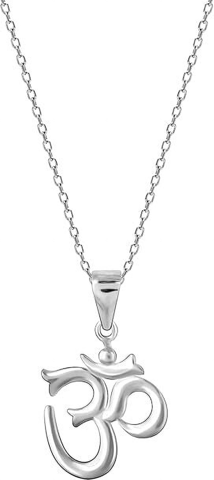 925 Silver Om Pendant Chain | Pendant to Gift Men and Women | With Certificate Silver Sterling Silver Locket