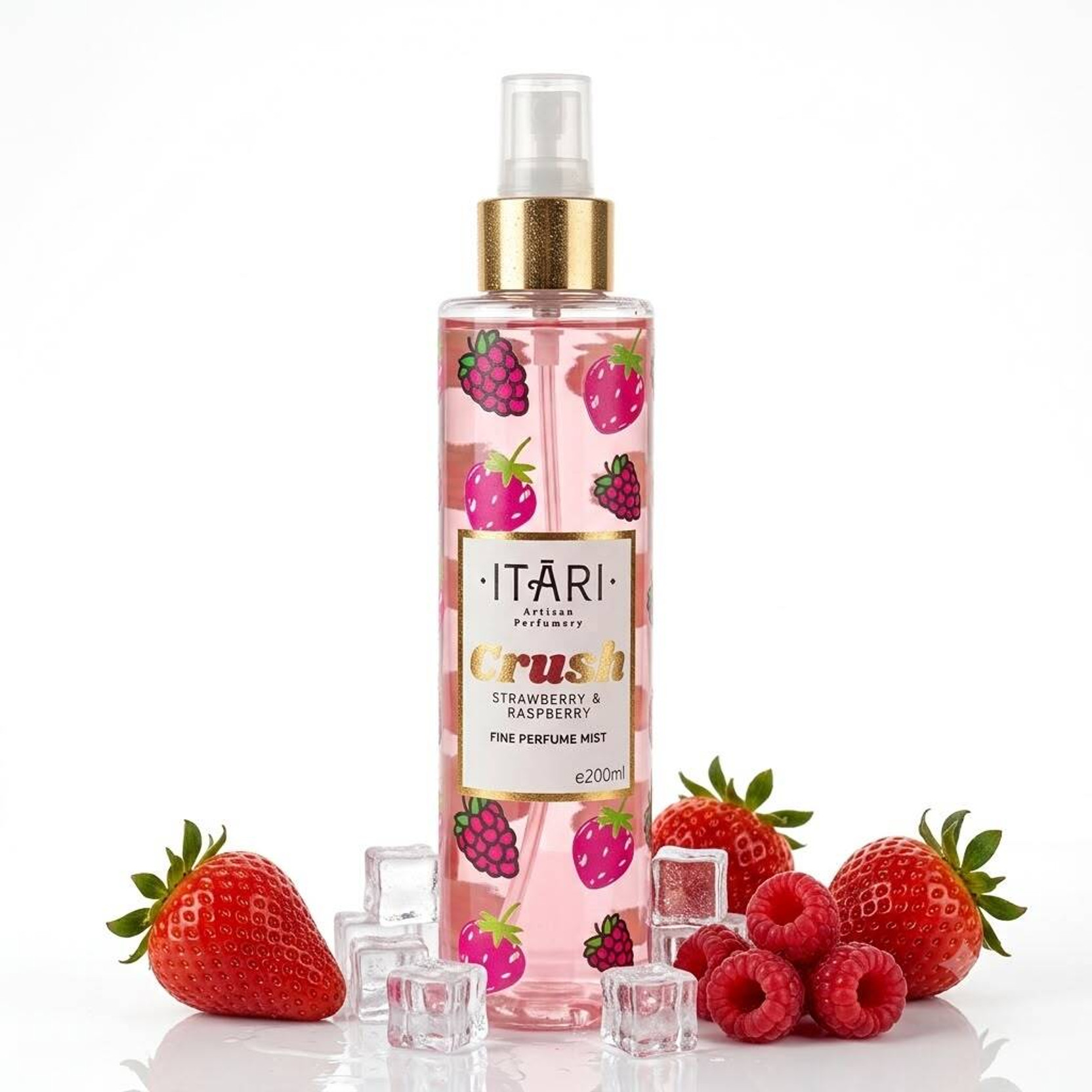 Itari Strawberry & Raspberry Body Perfume Mist | Very Long Lasting | 200ml For Women Perfume  -  200 ml