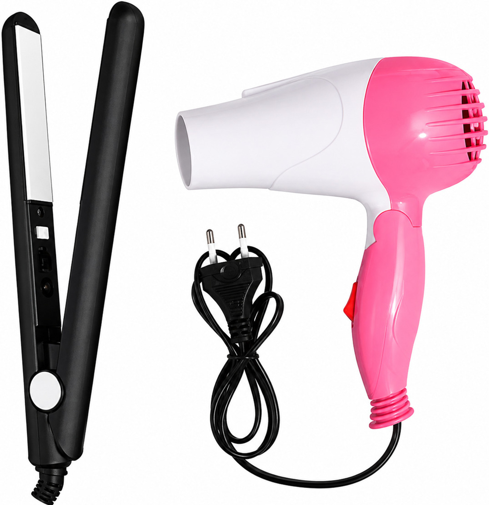APNA STORE dryer and mini straightener_black & pink Personal Care Appliance Combo