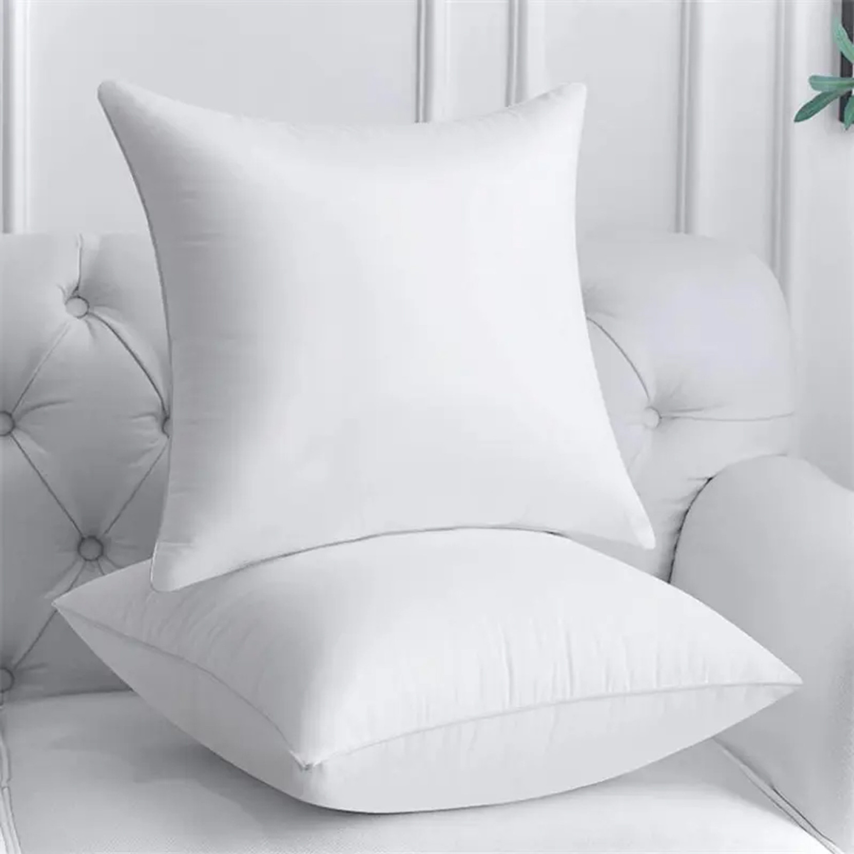 FurniGully Microfibre Cushion Pack of 2 Stripes Soft & Fluffy Sofa Cushion Pillow Set