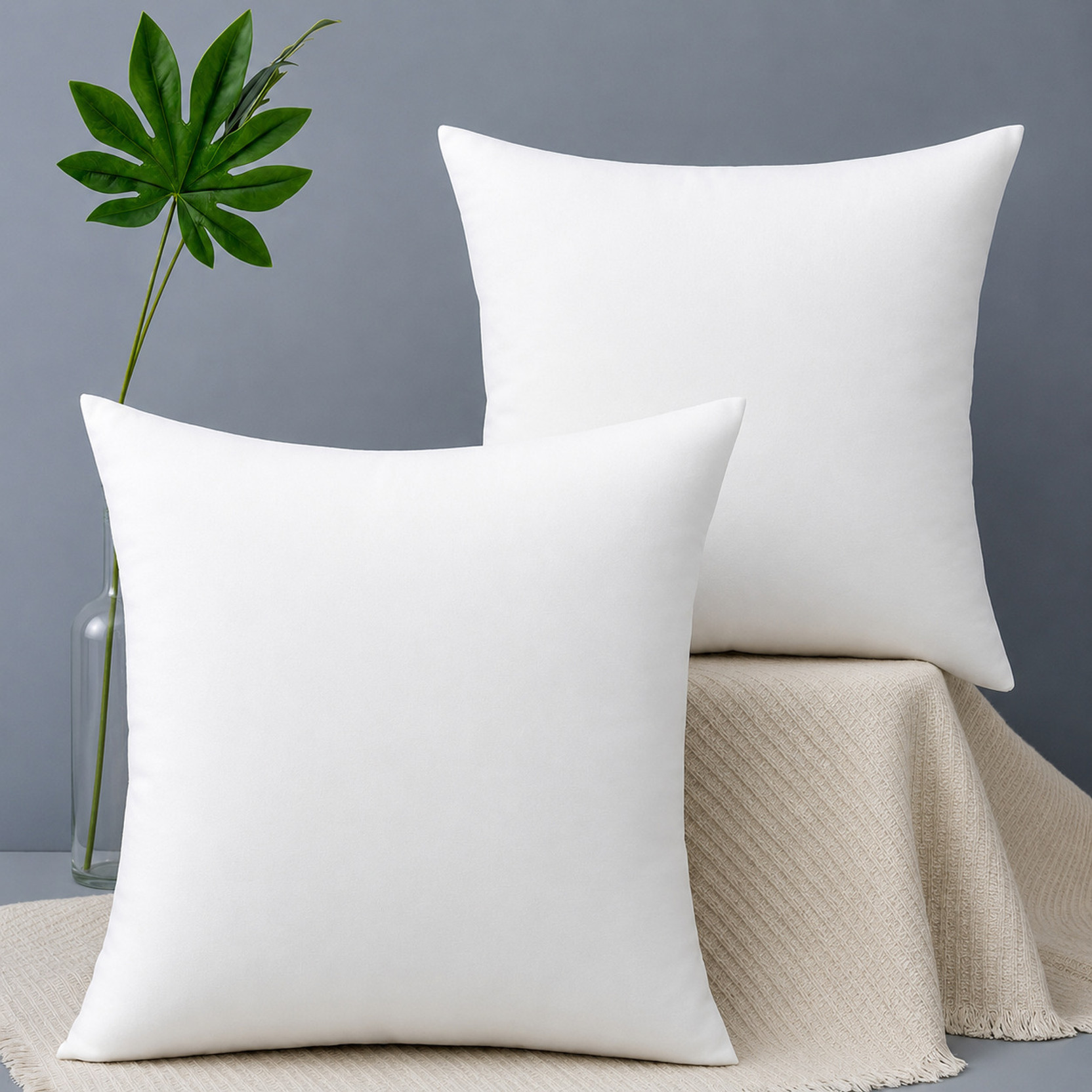 HABBITA Microfibre Cushion Pack of 2 Solid HABBITA Premium Comfort