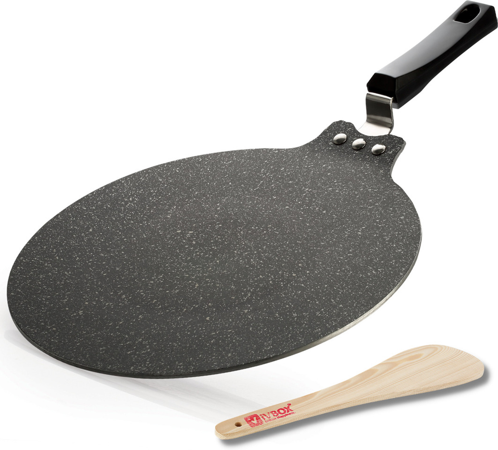iVBOX Wonder 4mm-Thick Super Flat 6-Layer Granite Coating Dosa Tawa 30 cm diameter