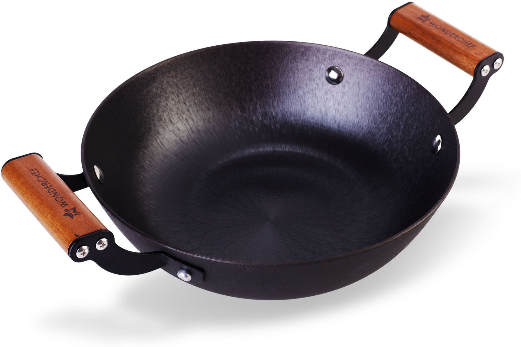 WONDERCHEF Pre-Seasoned Ferro Light Kadhai 28 cm diameter 3.2 L capacity