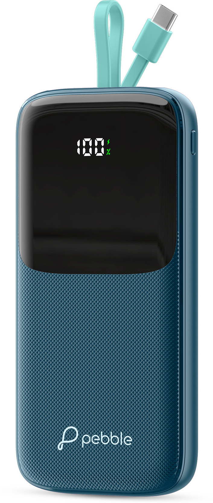 Pebble 10000 mAh Ultra Compact Pocket Size Power Bank (Blue, Lith...more