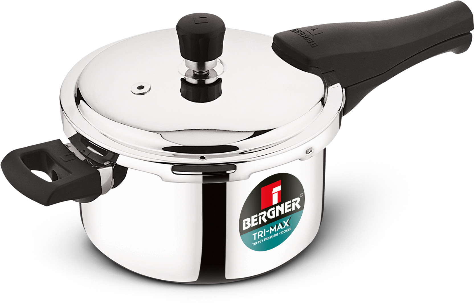BERGNER Trimax Triply Stainless Steel Outer Lid 5 L Outer Lid Induction Bottom Pressure Cooker