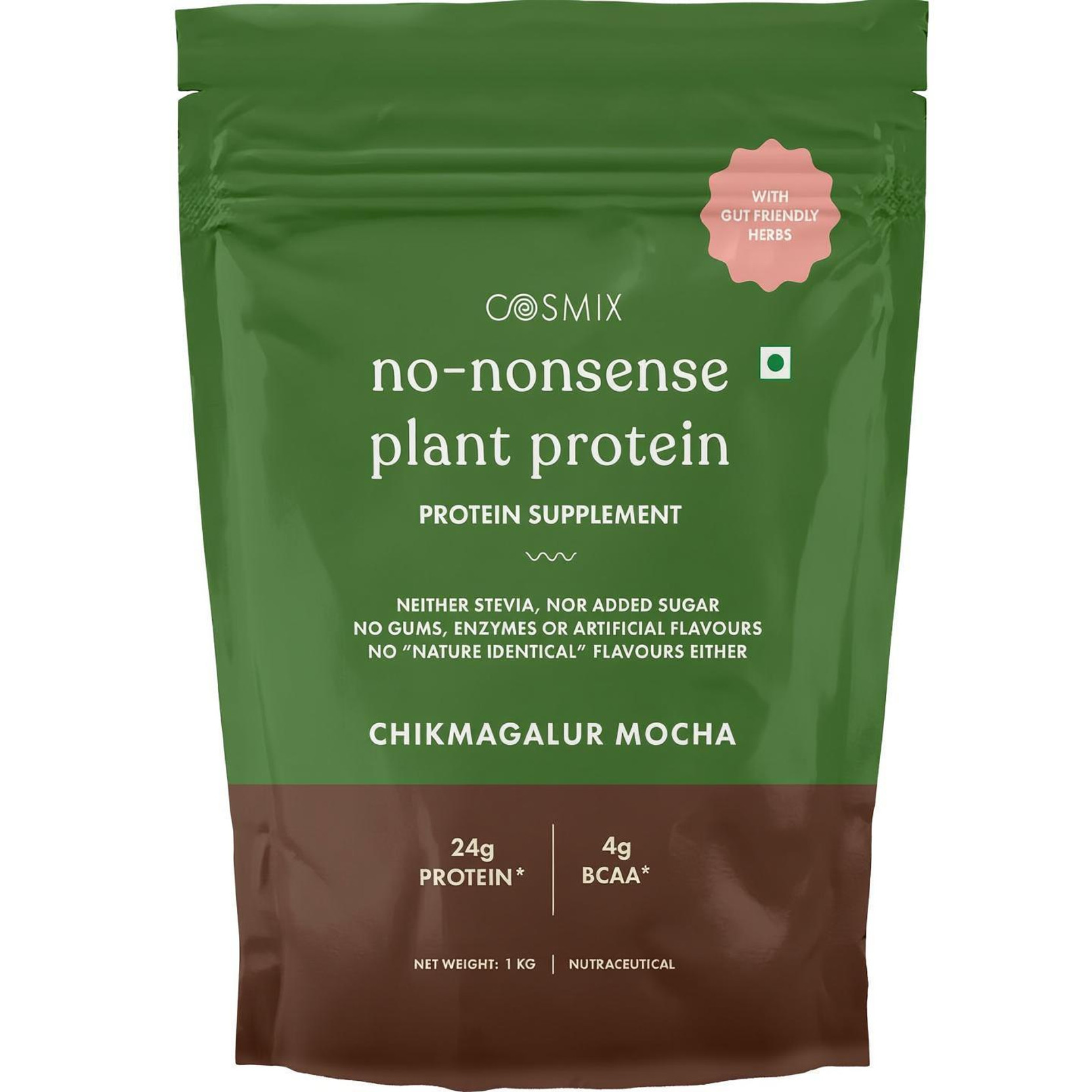 COSMIX No Nonsence Organic Pea & Rice Isolate Vegan No Added Sugar Plant-Based Protein