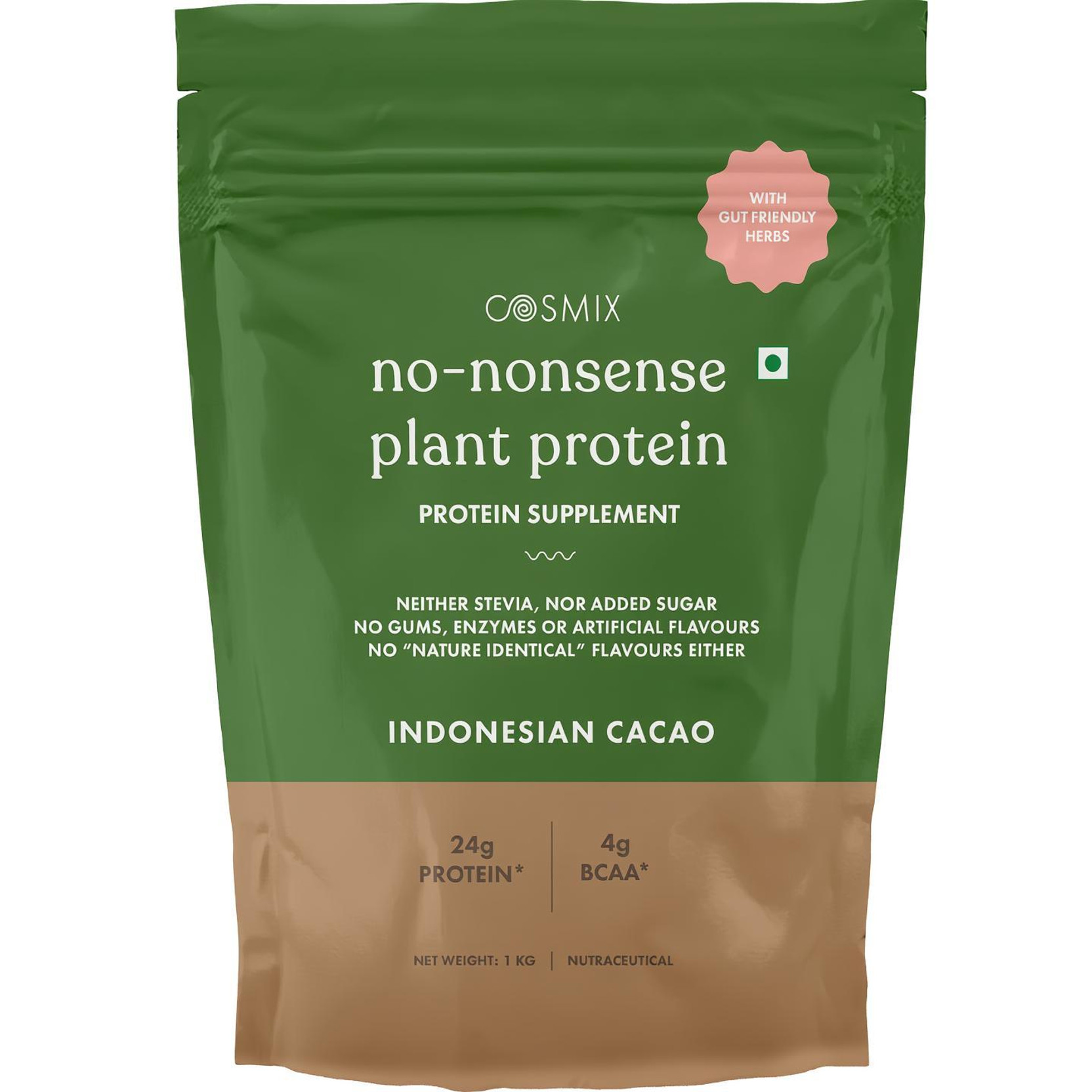 COSMIX No Nonsence Organic Pea & Rice Isolate Vegan No Added Sugar Plant-Based Protein