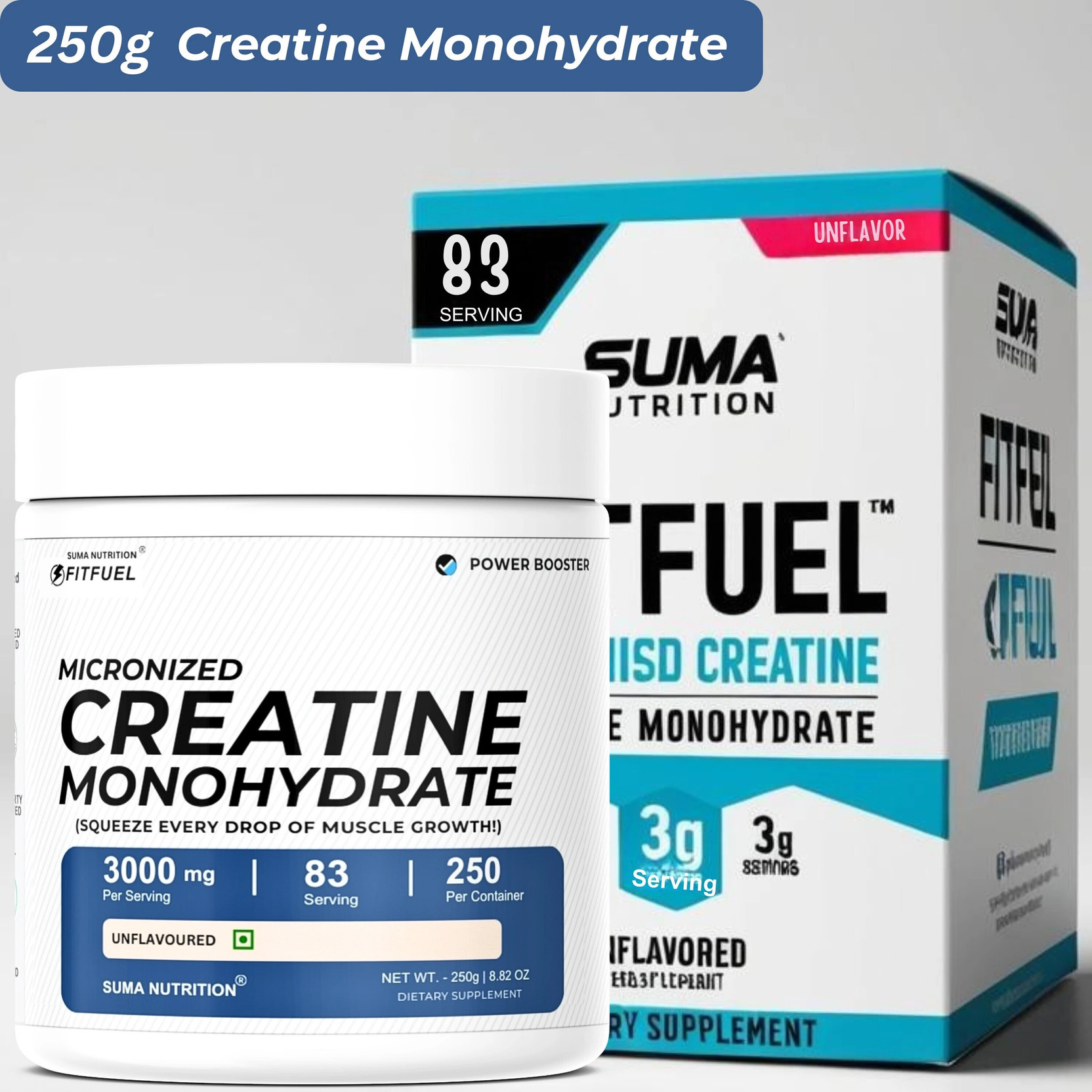 sumanutrition Creatine Monohydrate Powder | Lean Muscle Gain | 100% Pure Creatine