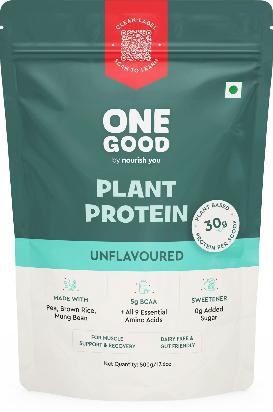 Nourish You Plant Protein Powder for Muscle Gain and Recovery | Nutrition Supplement Plant-Based Protein