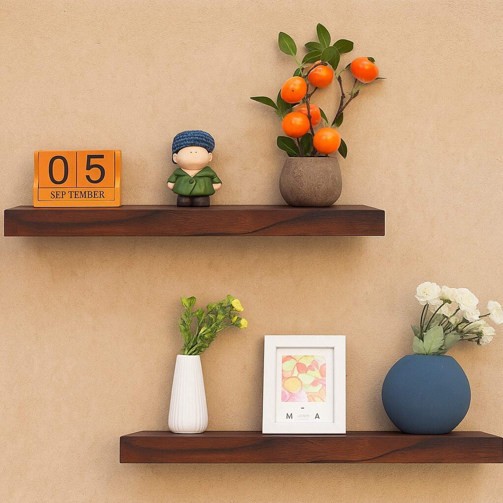 PULVISH ENTERPRISES 18X6X2BP-434 Wooden Wall Shelf