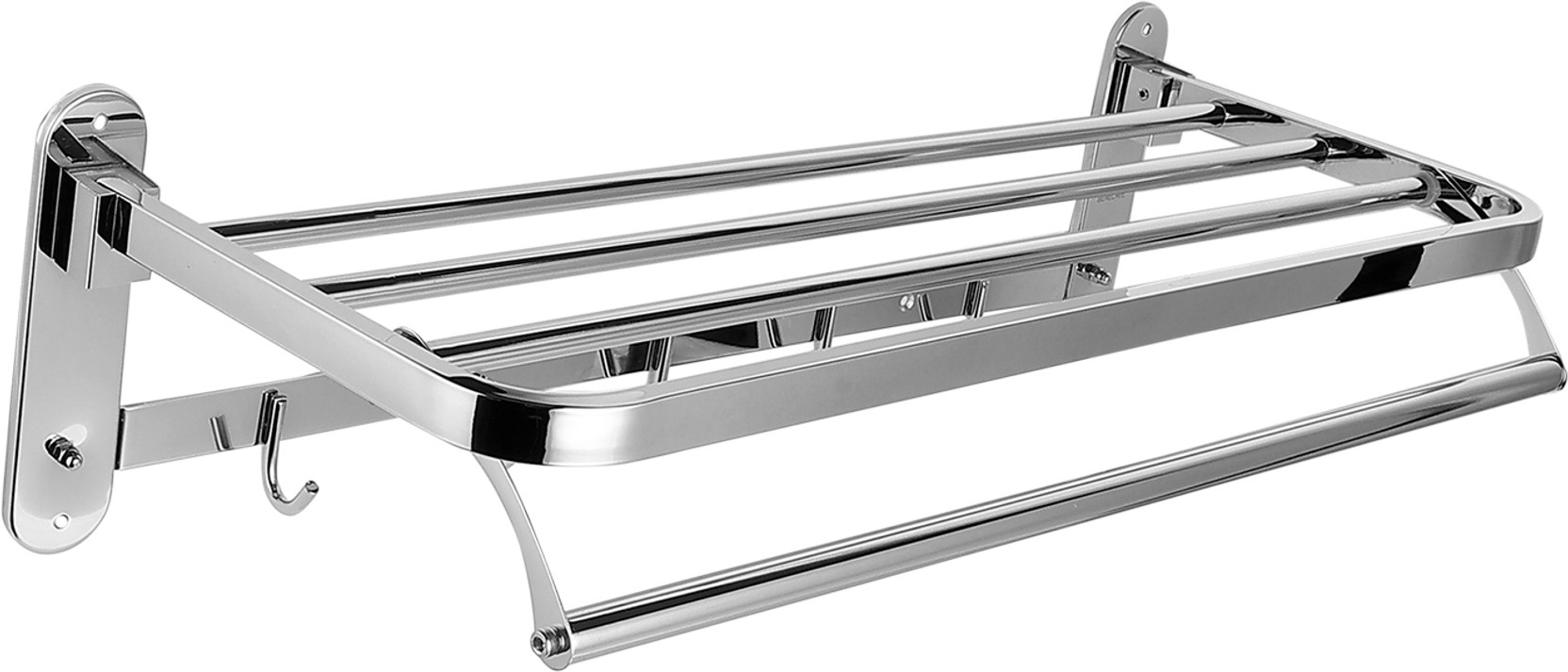 Benelave Folding Towel Rack Towel Hanger for Bathroom Bathroom Accessories - 24 Inch Stainless Steel Wall Shelf