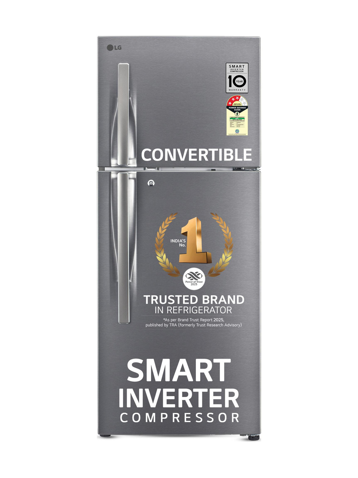 LG 240 L Frost Free Double Door 3 Star Convertible Refrigerator  with Smart Inverter Compressor