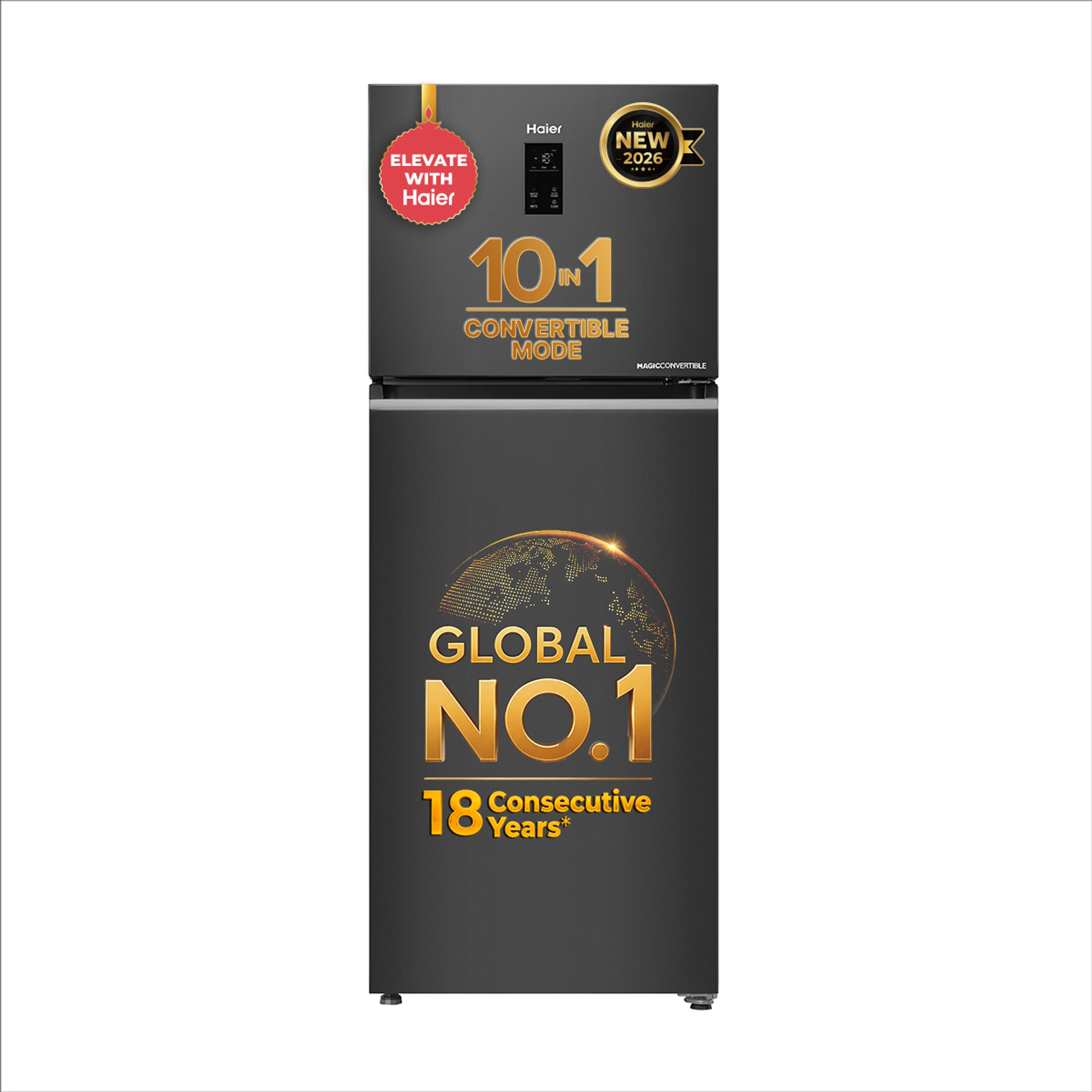 Haier 328 L Frost Free Double Door 2 Star Convertible Refrigerator  with Triple Inverter , 10 In 1 Con...