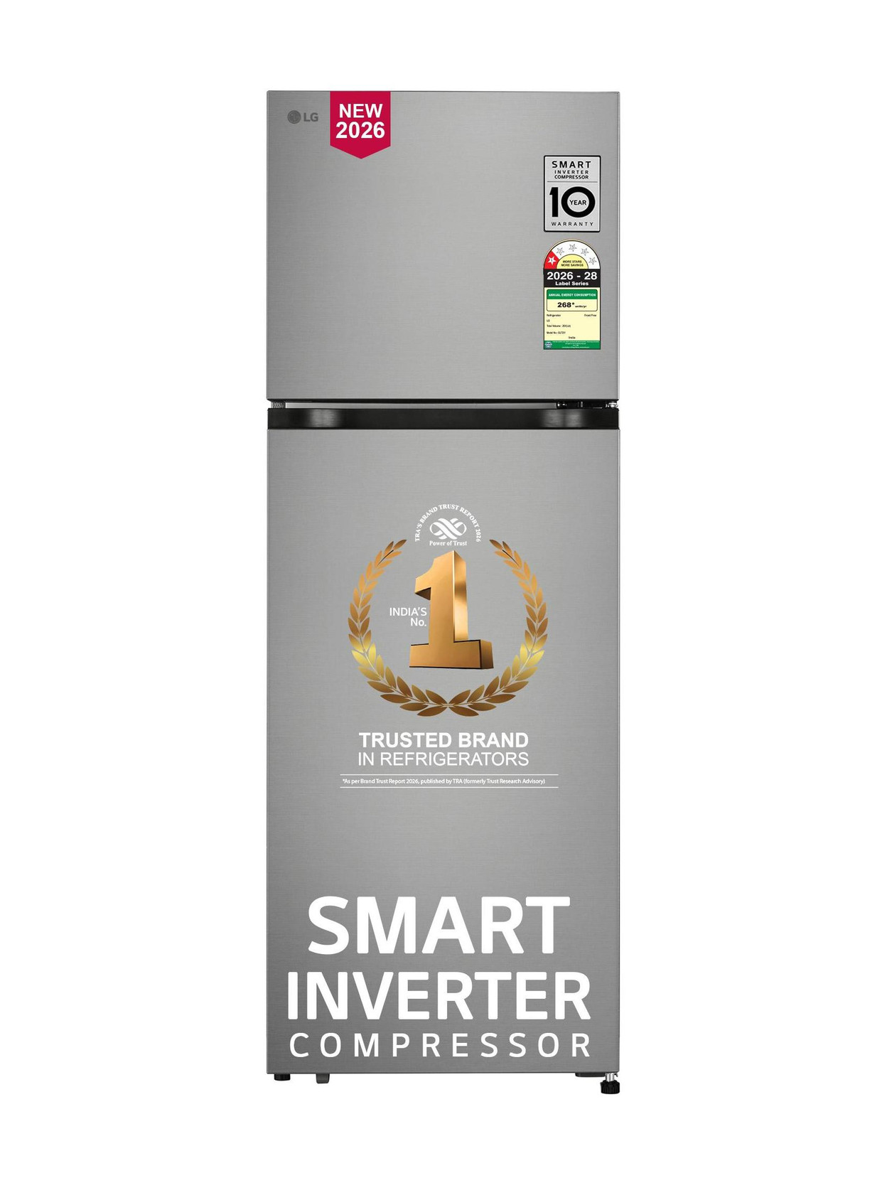 LG 251 L Frost Free Double Door 1 Star Refrigerator  with Smart Mode, Multi Air Flow Cooling, Works Wi...