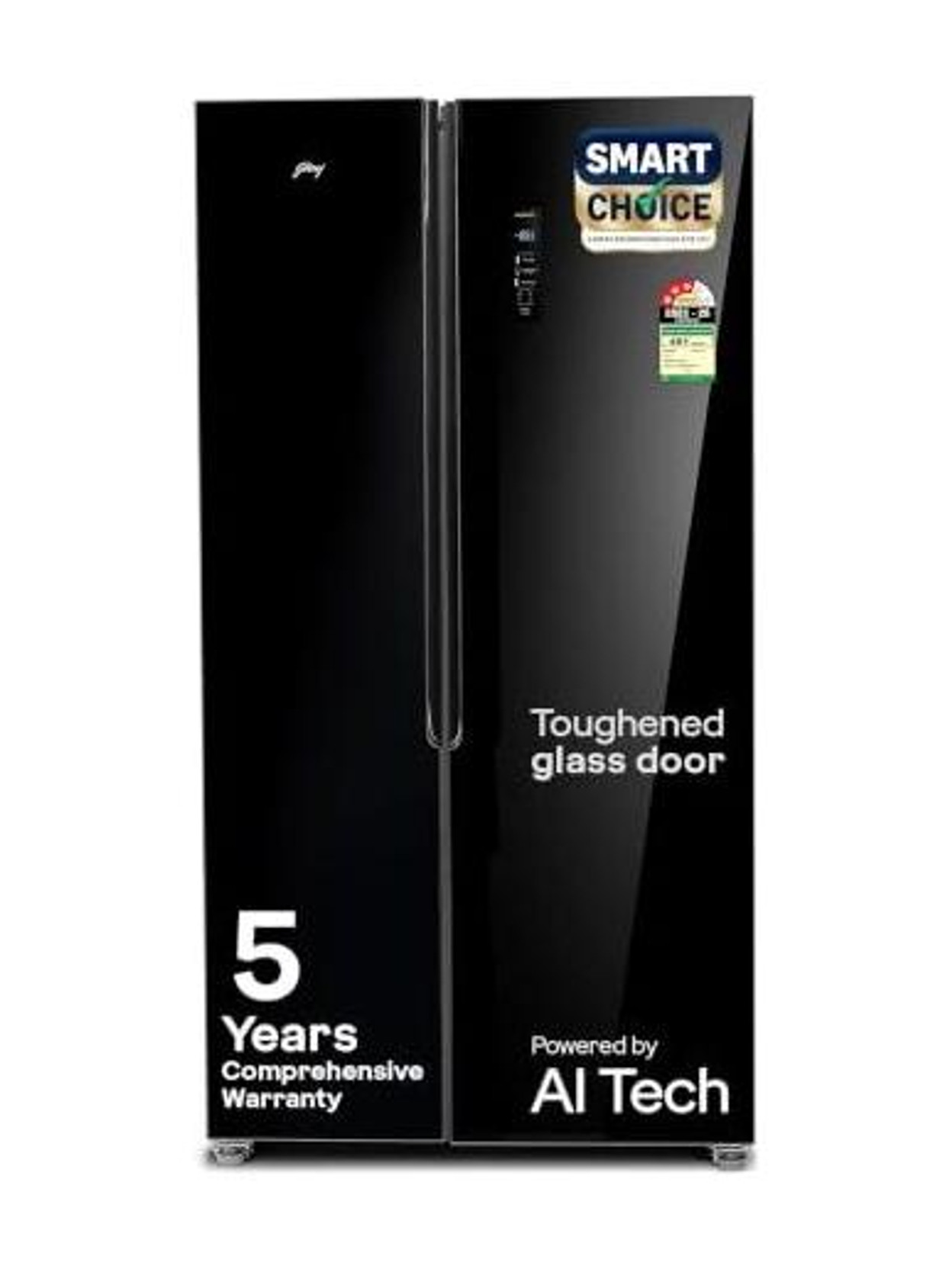 Godrej 600 L Frost Free Side by Side 3 Star Refrigerator  with Powered By AI, Smart convertible Zones ...