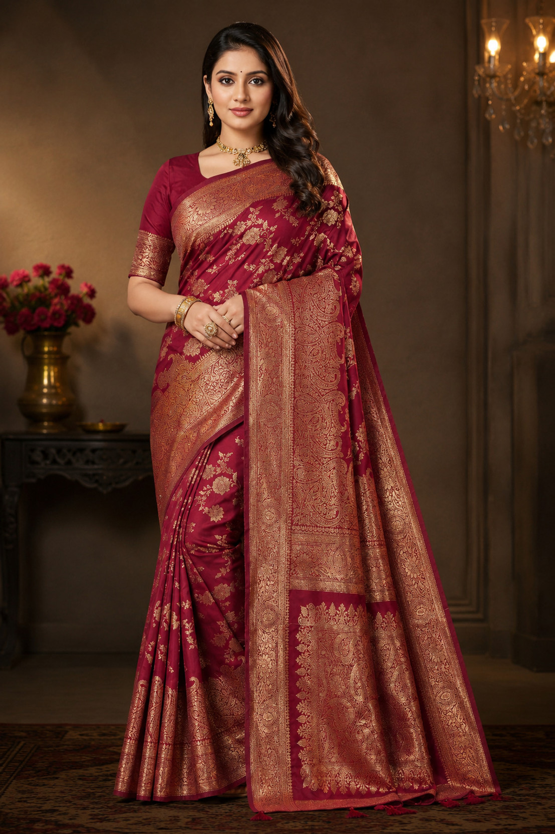 Printed Banarasi Art Silk Saree