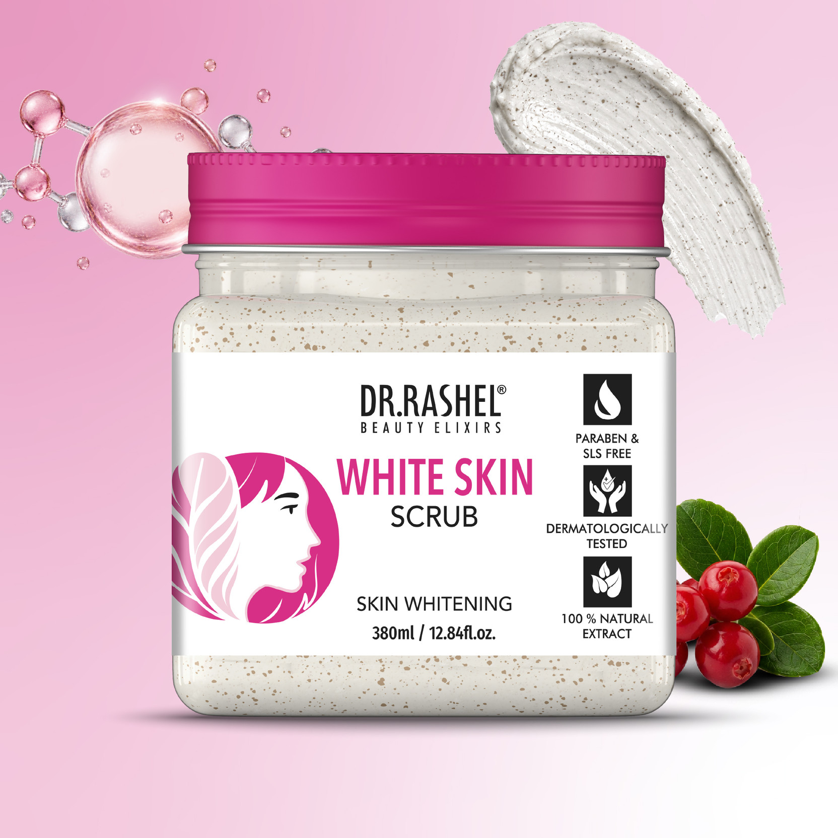 DR.RASHEL White Skin Scrub For Face & Body with Arbutin & Niacinamide | Radiance Care Scrub