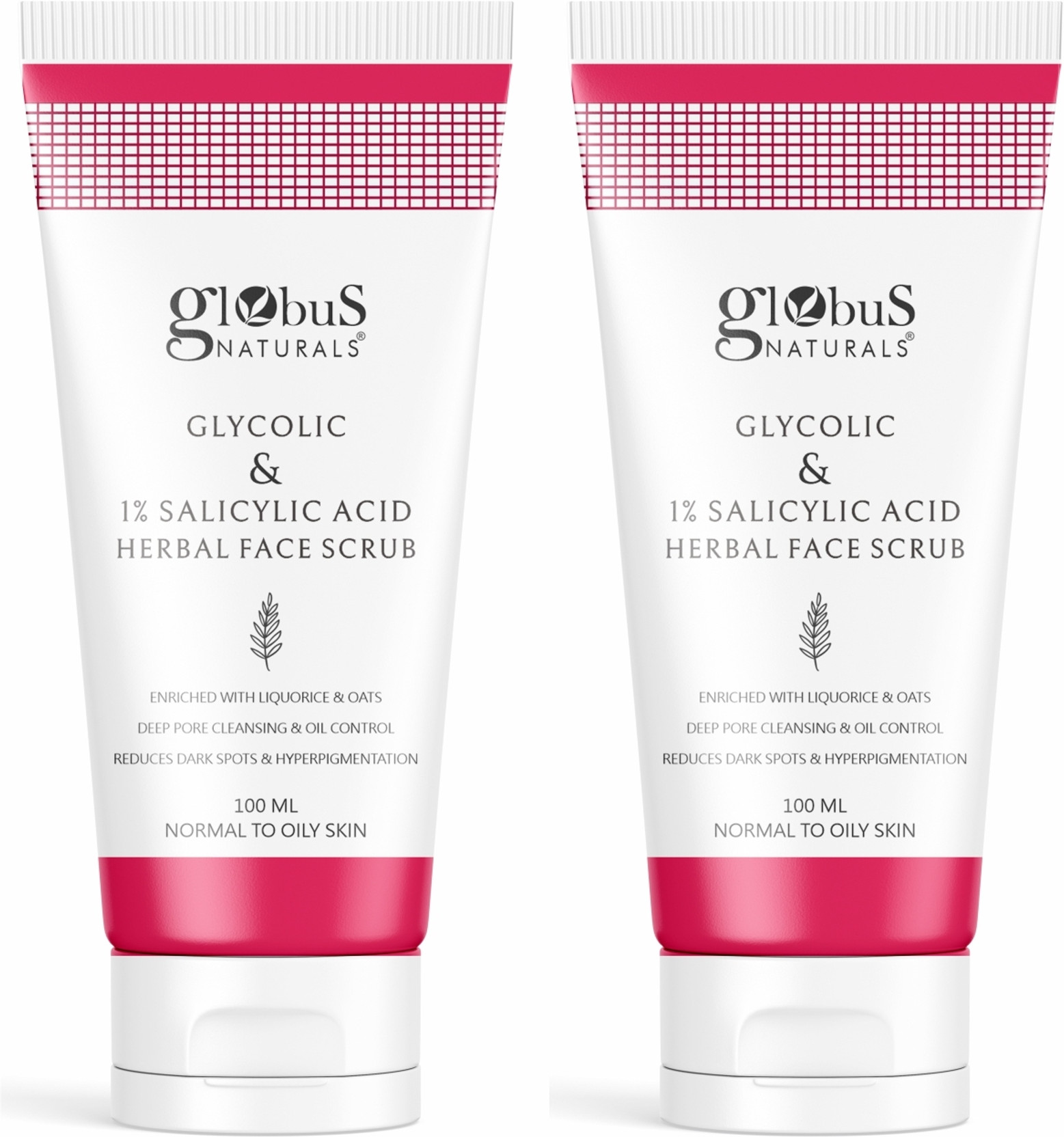 Globus Naturals Glycolic & 1% Salicylic Acid Herbal Anti Acne Face  Scrub