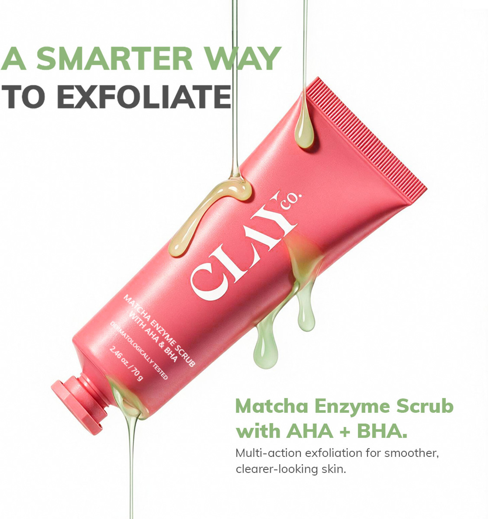 ClayCo. Clayco Matcha Enzyme Scrub for dead skin removal Scrub