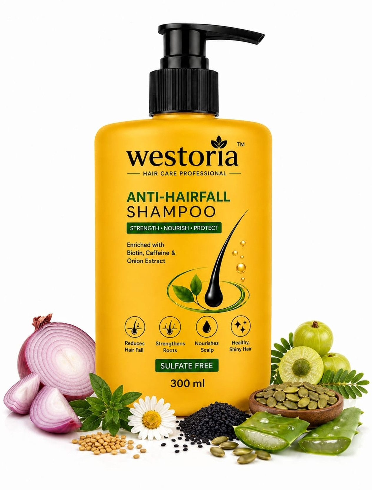 Westoria Biotin & Caffeine Anti-Hairfall Shampoo – Sulfate Free